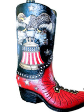 Load image into Gallery viewer, RA7449 US Liberty Bell Flag Eagle Boot Vase
