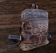 Load image into Gallery viewer, Distressed Leather Small Backpacks
