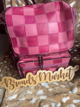 Load image into Gallery viewer, Checkered Leather Backpacks
