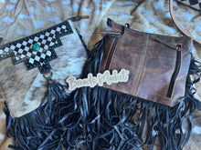 Load image into Gallery viewer, Checkered Turquoise Stone Crossbody Purse
