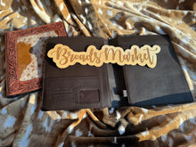 Load image into Gallery viewer, Tooled Cowhide Planner Portfolios
