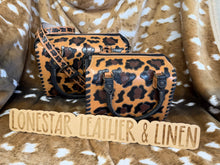 Load image into Gallery viewer, Cheetah Leather Tooled Speedy Purse

