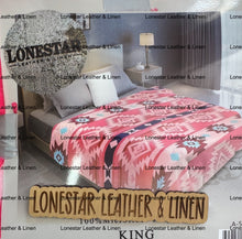 Load image into Gallery viewer, Pink Aztec Ziglag A52 Super Plush Blanket
