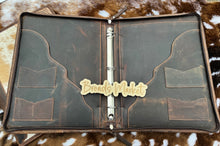 Load image into Gallery viewer, Cowhide Distressed Leather Binder
