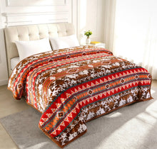 Load image into Gallery viewer, Jordan Aztec Cow Super Plush Blanket
