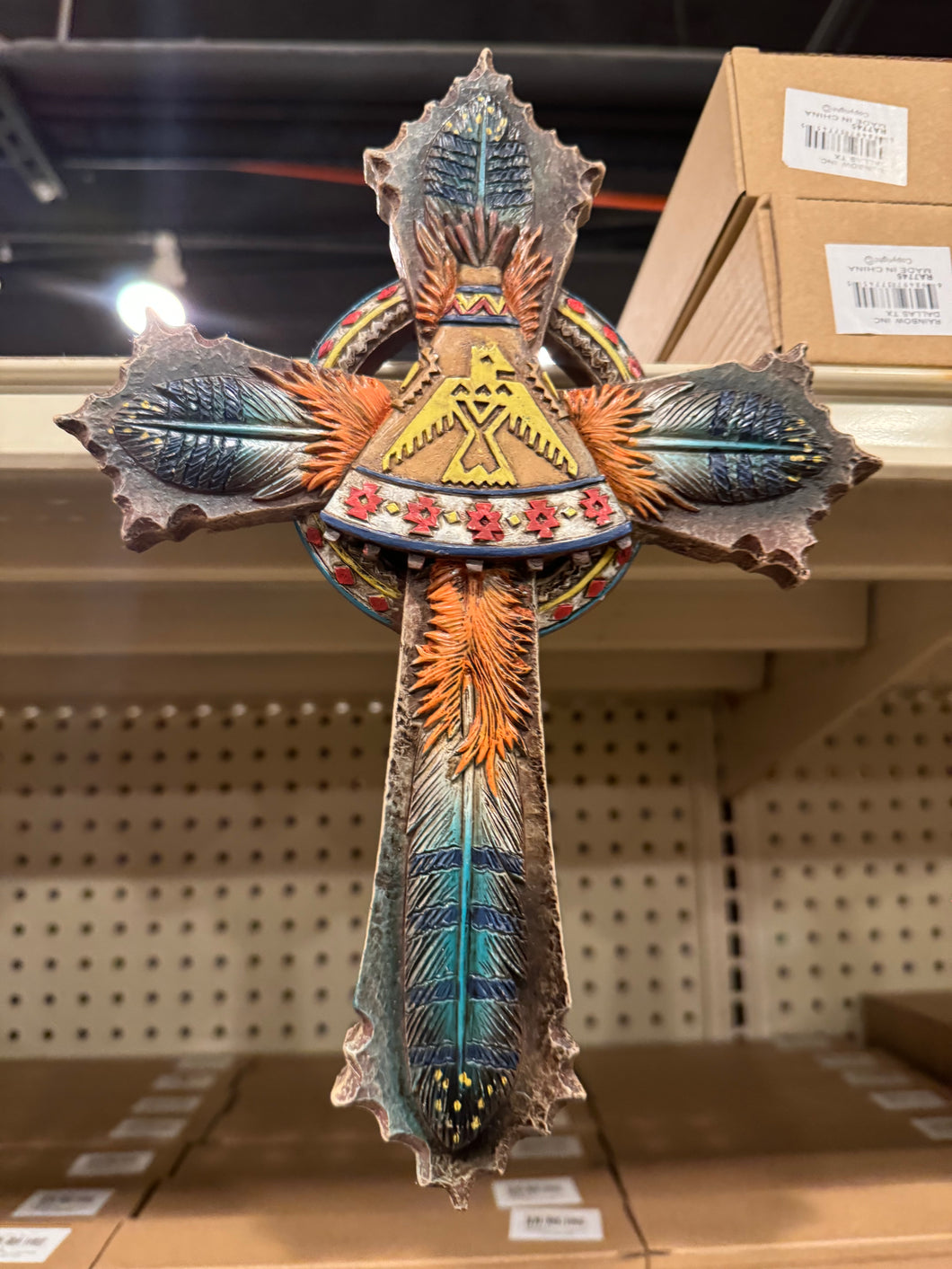 Thunderbird Aztec Feather Cross