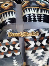 Load image into Gallery viewer, Wolf Aztec Super Plush Blanket S1
