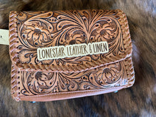 Load image into Gallery viewer, Tooled Floral Crossbody Leather Purse
