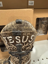 Load image into Gallery viewer, RA7751 Ecclesiastes Jesus Fish Boot Vase
