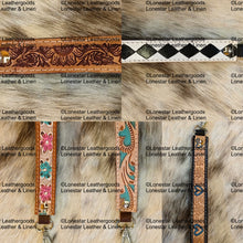 Load image into Gallery viewer, Tooled Leather Wristlet Keychins
