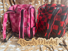 Load image into Gallery viewer, Checkered Leather Backpacks
