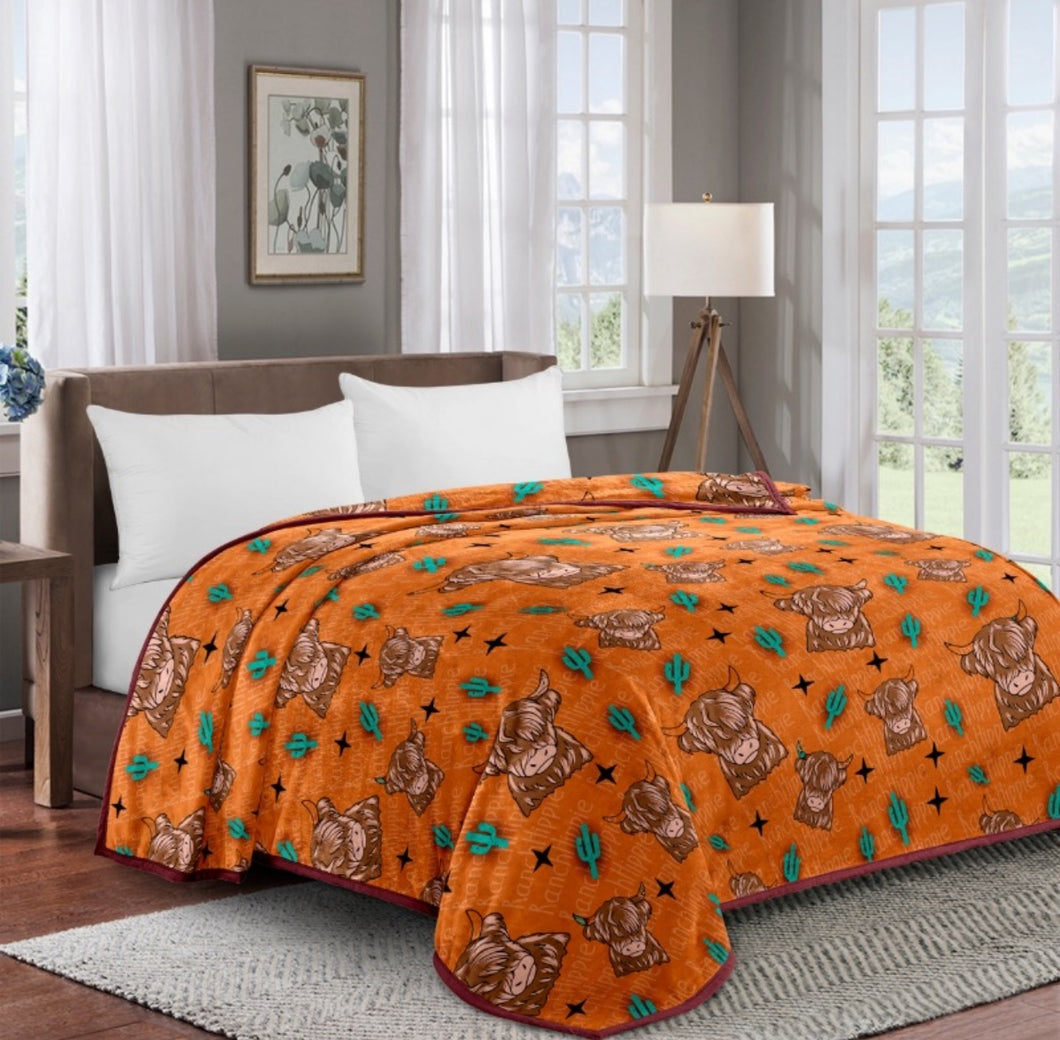 Rust Highland Super Plush Blanket