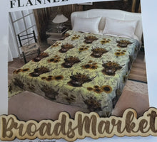 Load image into Gallery viewer, Sunflower Highland Mandie Super Plush Blanket
