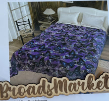 Load image into Gallery viewer, Purple Butterfly Alena Super Plush Blanket
