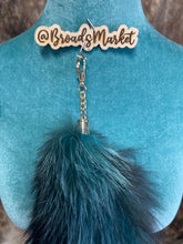 Load image into Gallery viewer, Turqouise Fox Tail Keychain
