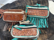 Load image into Gallery viewer, Cowhide Tooled Leather Bum Sling Bags
