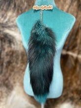 Load image into Gallery viewer, Turqouise Fox Tail Keychain
