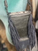 Load image into Gallery viewer, Cowhide Fringe Crossbody Purse Black
