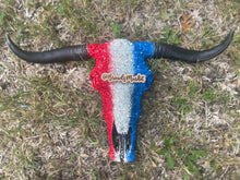 Load image into Gallery viewer, ‘Merica Red White &amp; Blue Patriotic Cowskull
