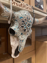 Load image into Gallery viewer, Blue &amp; Silver Cowskull
