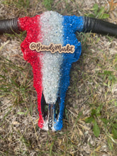 Load image into Gallery viewer, ‘Merica Red White &amp; Blue Patriotic Cowskull
