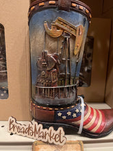 Load image into Gallery viewer, Oil Rig Americana Boot Vase
