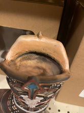 Load image into Gallery viewer, Cowskull Cross Arrow Boot Vase
