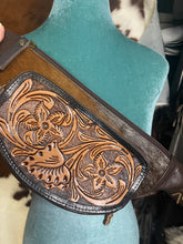 Load image into Gallery viewer, Tooled Leather Cowhide Fanny Bum Sling Bag
