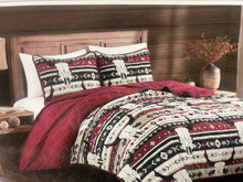 Load image into Gallery viewer, Red Bull Skull Southwestern Bedding Set
