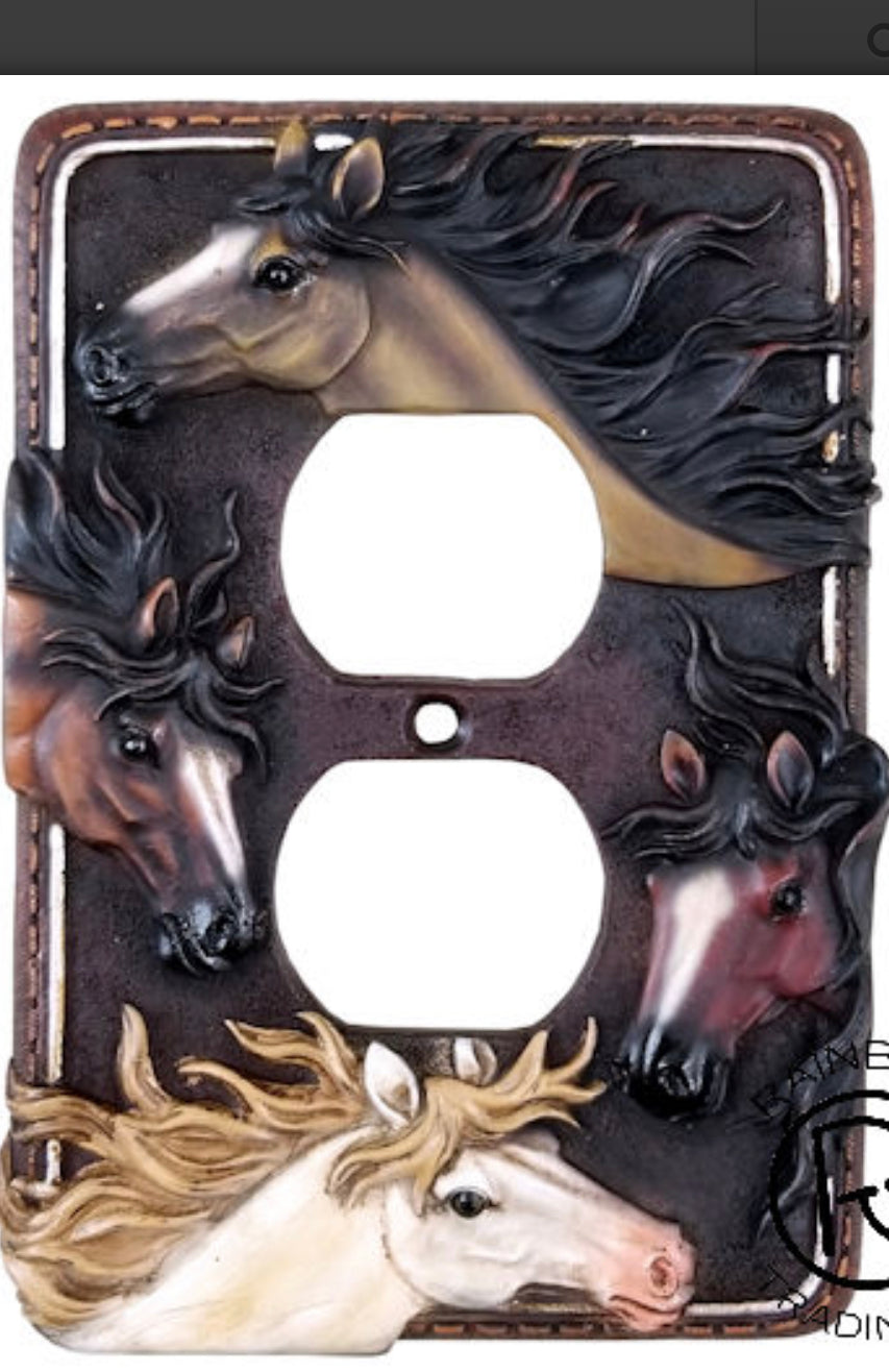 Horses Outlet Cover Plate