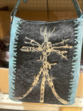 Load image into Gallery viewer, Cowhide Branded Tree Windmill Crossbody Purse
