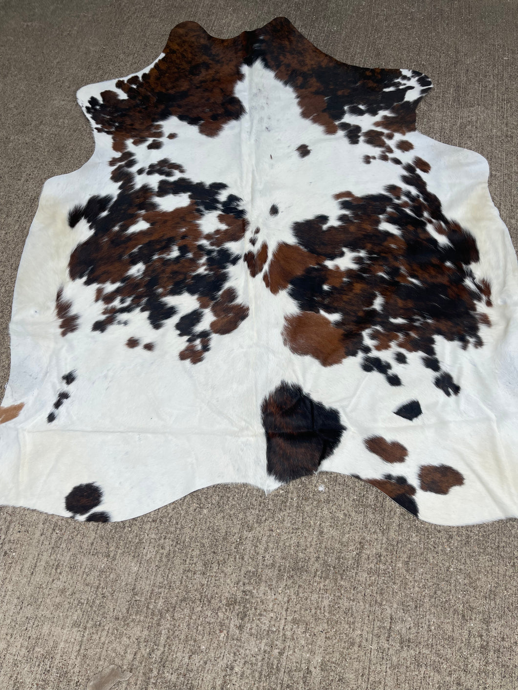 5’ Tricolor Cowhide Rug