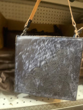 Load image into Gallery viewer, Leather Etched Floral Crossbody Purse
