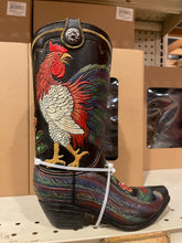 Load image into Gallery viewer, Rooster Black Boot Vase
