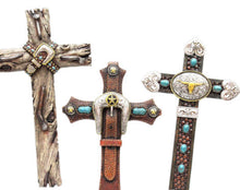 Load image into Gallery viewer, Western Belt Buckle Crosses Set of 3
