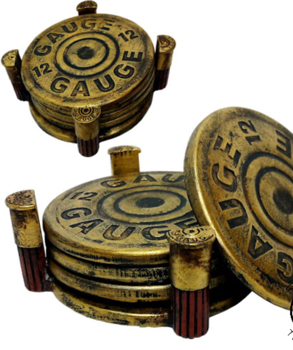 Shot Shell Coaster Set