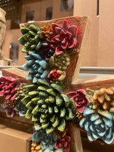 Load image into Gallery viewer, Succulent Cactus Wall Cross
