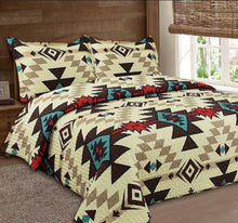 Load image into Gallery viewer, Beige Southwestern Bedding Set
