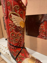 Load image into Gallery viewer, Red Angel Heart Wing Boot Vase
