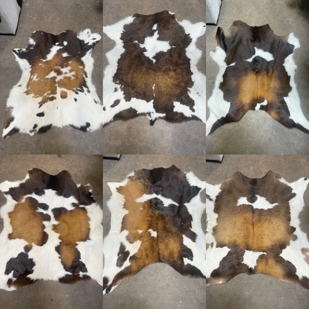 Tricolor Calf Cowhide Rugs