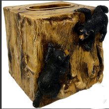 Load image into Gallery viewer, Black Bear Tissue Box Cover
