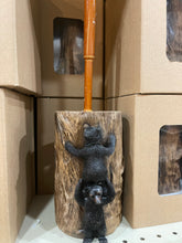 Load image into Gallery viewer, Black Bear Toilet Brush Holder
