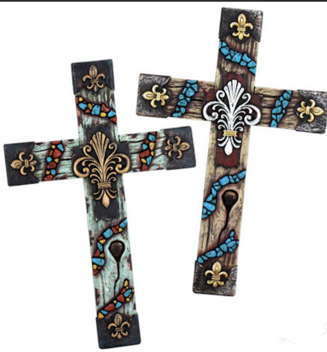 Fleur de Lys Cross Set