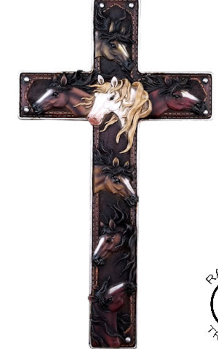 Western Horse Cross Wall Decor