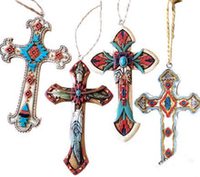 Load image into Gallery viewer, Western Aztec Cross Ornaments
