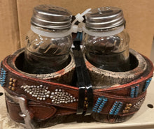 Load image into Gallery viewer, Aztec Belt Salt &amp; Pepper Shaker Set
