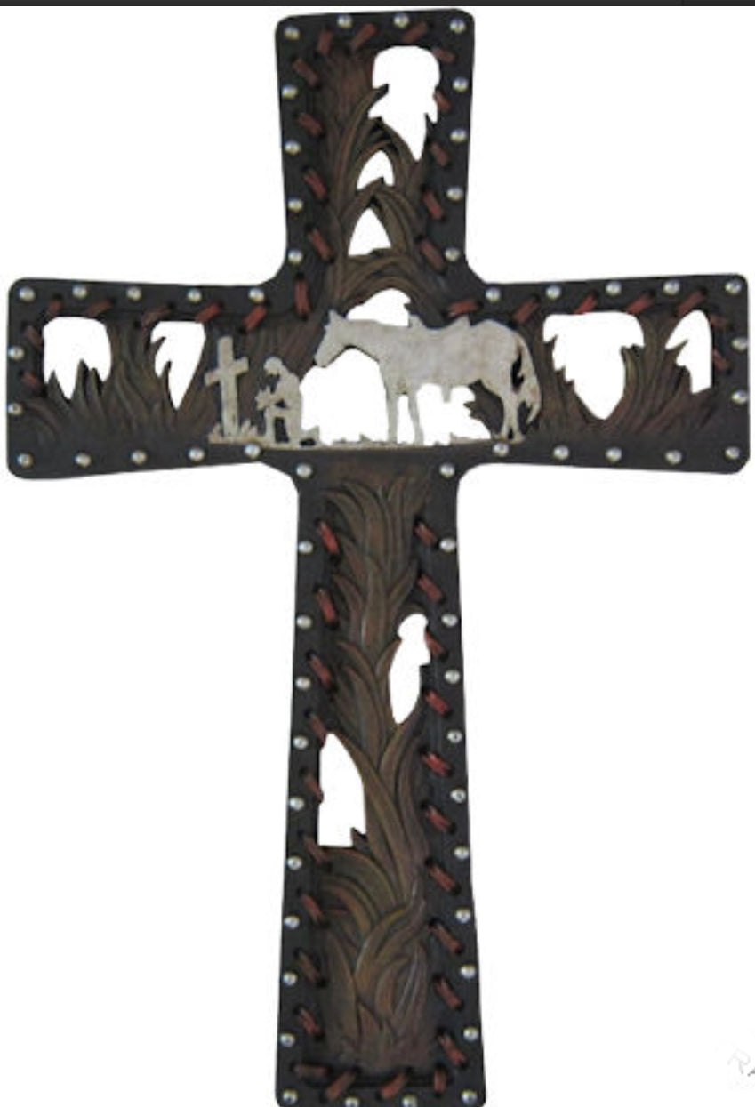 Praying Cowboy Cross