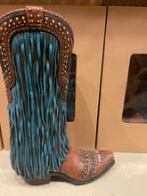 Load image into Gallery viewer, Turquoise Fringe Boot Vase
