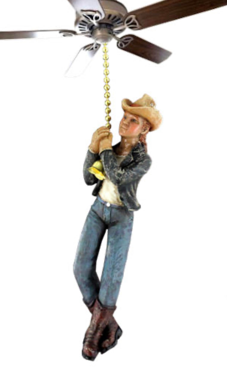 Cowgirl Light Fan Pull Cord Accessory