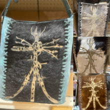 Load image into Gallery viewer, Cowhide Branded Tree Windmill Crossbody Purse
